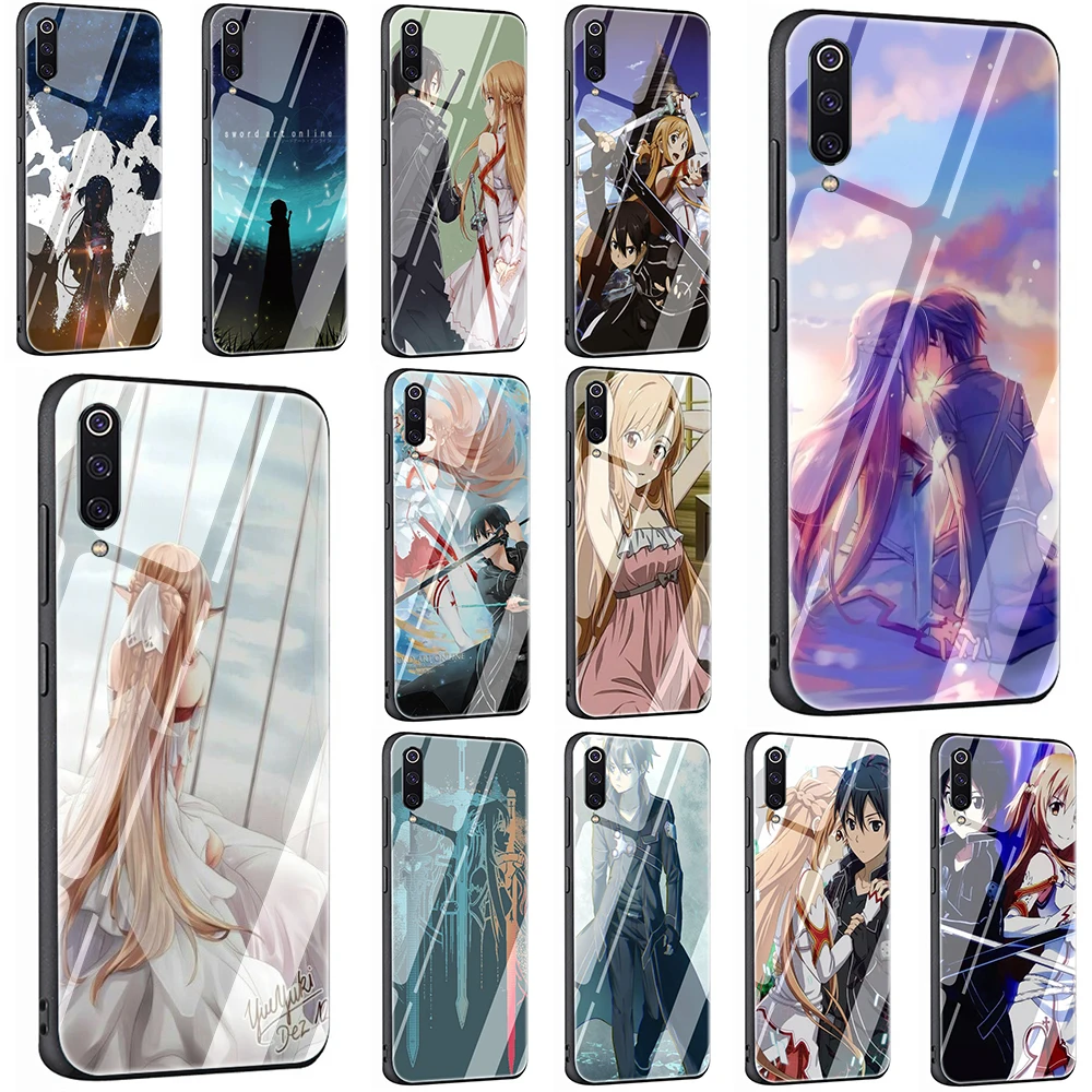 Чехол для телефона из закаленного стекла Sword Art Online SAO Anime Xiaomi Mi 8 9 A1 5X A2 6X Redmi 4X 6A Note 5 6