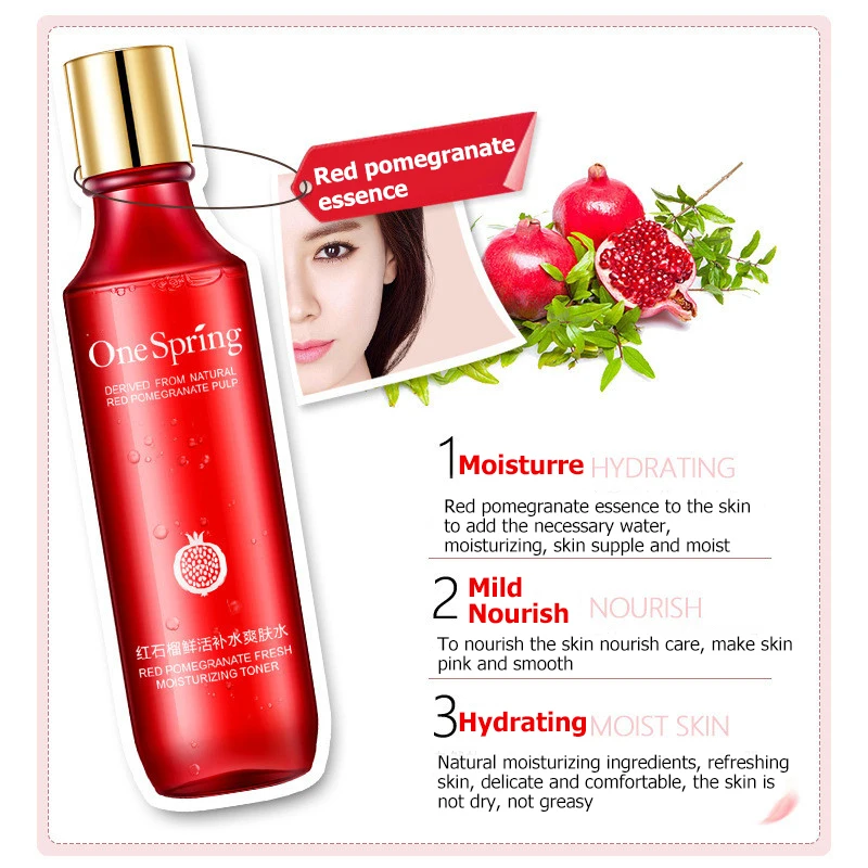 Один весенний красный гранат Nutritous Moisture Toner Сыворотка для лица Уход за кожей