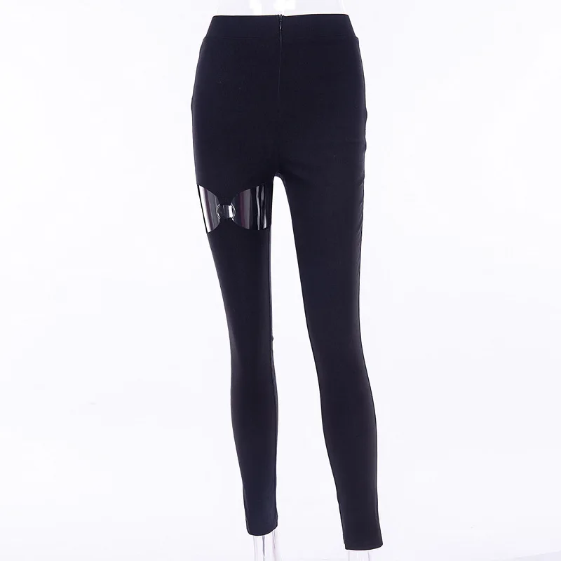 2018 осенние сексуальные женские Стрейчевые облегающие узкие брюки со шнуровкой