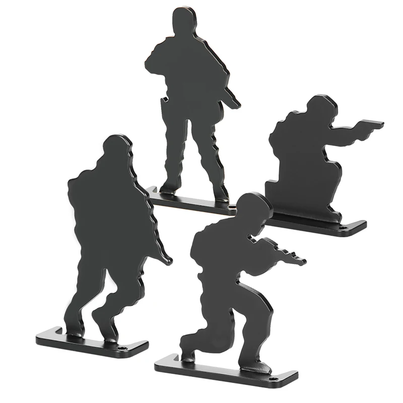 Paintball Shooting Target Metal Four Posture Army Style (4pcs/pack