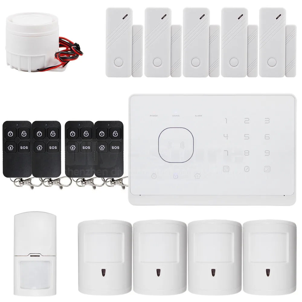 DIYSECUR APP Controlled Wireless GSM Home Burglar Intruder Alarm System, Pet Friendly PIR
