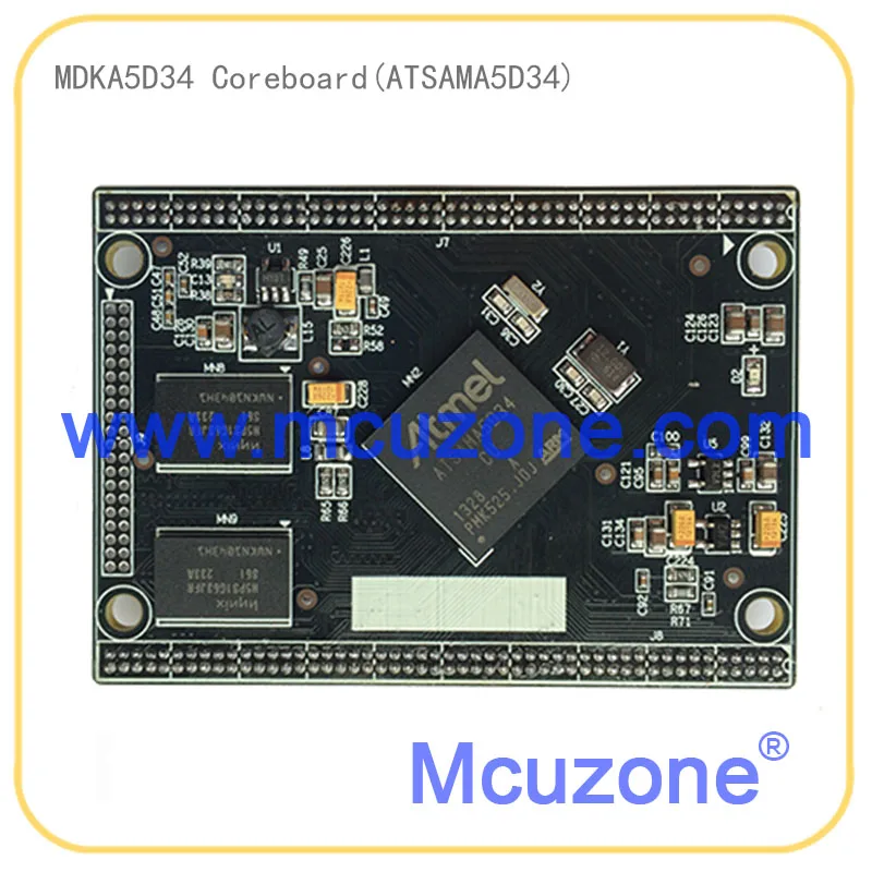 

ATSAMA5D34, MDKA5D34 Core Board, 536MHz Cortex-A5 CPU, 256MB DDR2,256M NAND, LCD, GMAC, 4USART, LCDC