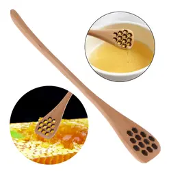 Медовая палочка инструмент пчеловода 12 отверстий смешанная ручка из натурального дерева барная ложка