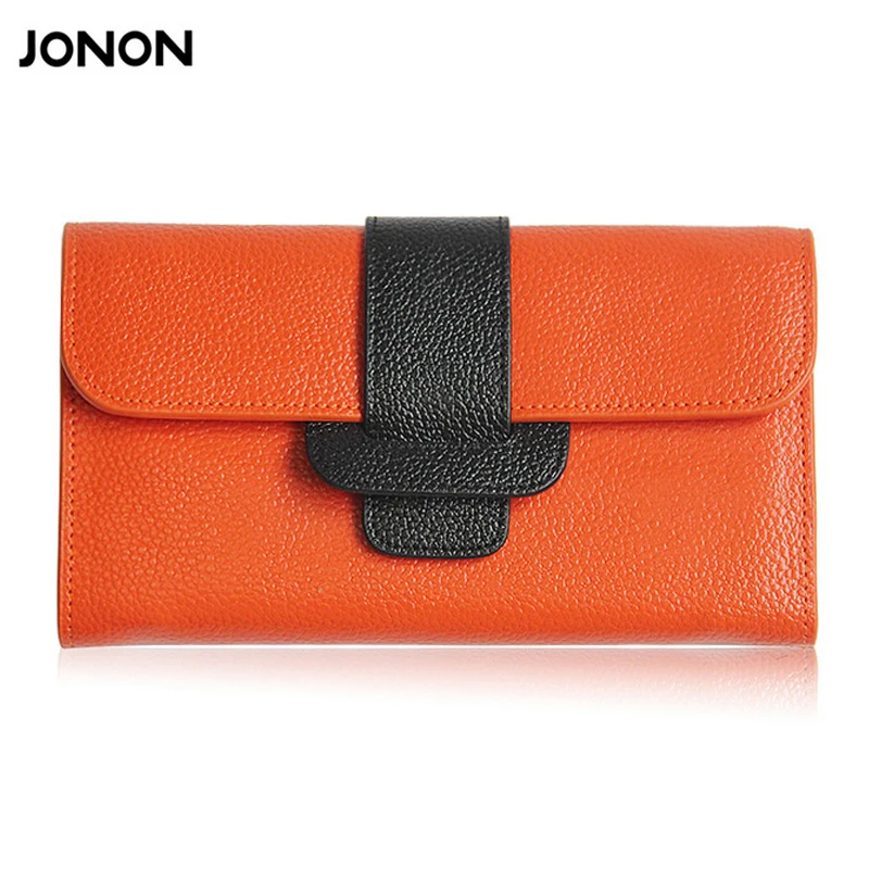 

2017 Womens Wallets and Purses Card Holder Genuine Leather H Buckle Woman Purse Ladies Clutch Long Wallets Litchi Pattern Purses