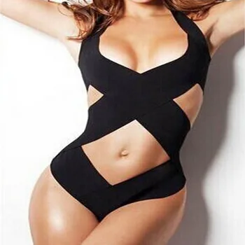 

Explosive Swimwear Black and White Holder Agent Provocateur Siamese Bikini Swimwear Super Belt Lady Swimwear