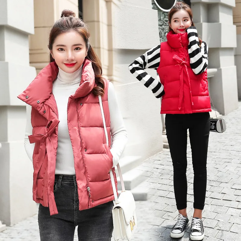 

Women Winter Vest Waistcoat Cotton Vest Female Color Solid Warm Waistcoat Plus Size 3XL Womens Outwear Sleeveless Jacket Coat