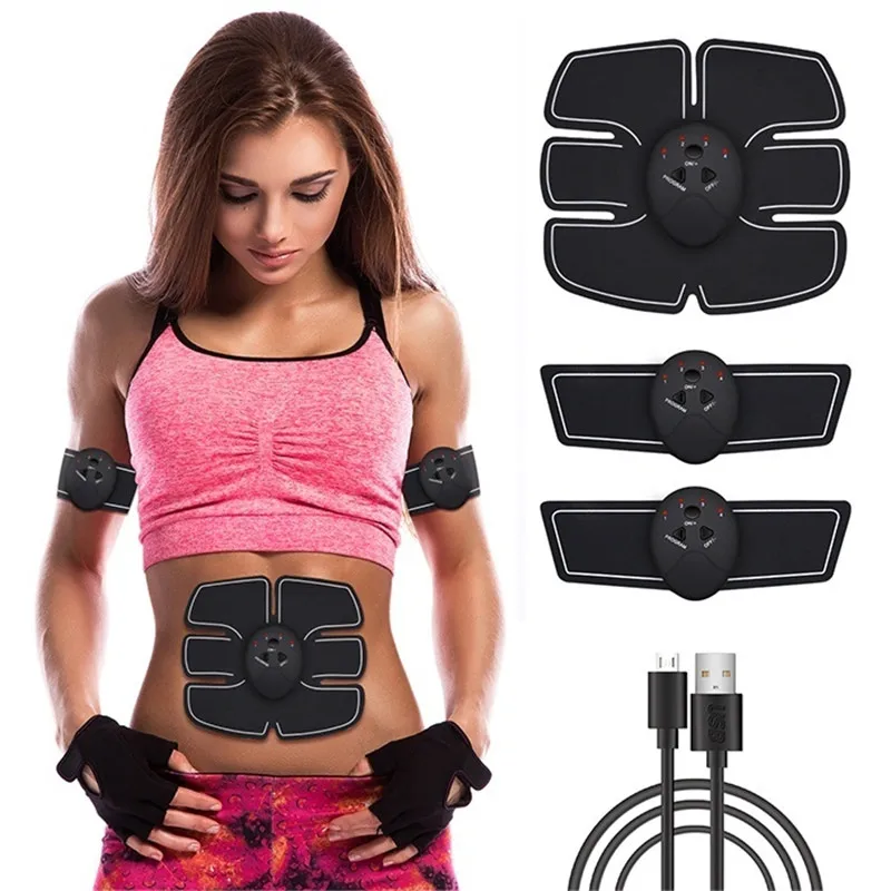 

Muscle Stimulator Trainer Electro Stimulador Abdominales Men Women Fitness EMS Body Abdominal Leg Arm Work Out Training Gear
