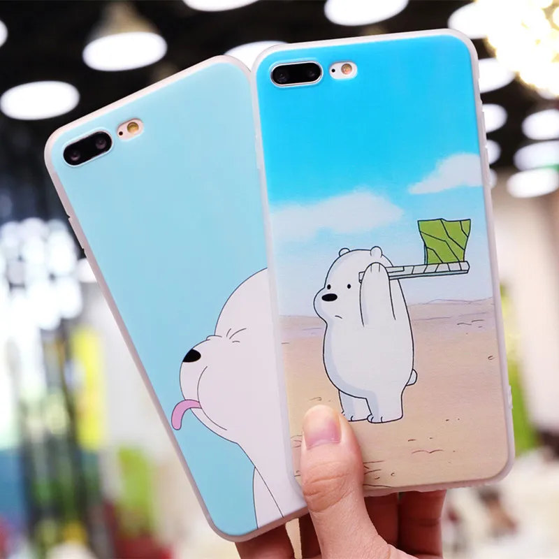 Милая сумка медведь для Fundas iPhone X чехол 6 S 7 8 Plus 5 5s SE мягкий силиконовый телефона