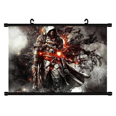 Creed Game Star Wars My Hero Academia Scroll Painting Anime Wall Hanging Poster Color 24 Styles Home Art Decoration 21 | Дом и сад