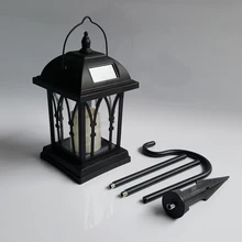Солнечная энергия Водонепроницаемая светодиодная свеча светильник садовый газон дорожка уличный подвесной наземный фонарь лампа JA55