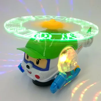 

Hot cartoon, electric helicopter, music, children's toys, poli universal deformation aircraft model