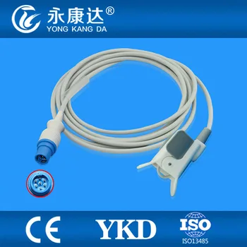

2PCS/ Lot Free Shipping Compatible for Drager Siemens SC7000 7Pin Pediatric Clip Spo2 Probe Sensor, 3M