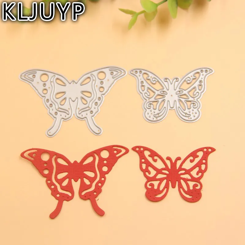 

KLJUYP 2pc butterfly Metal Cutting Dies Stencils for DIY Scrapbooking/photo album Decorative DIY Paper Cards