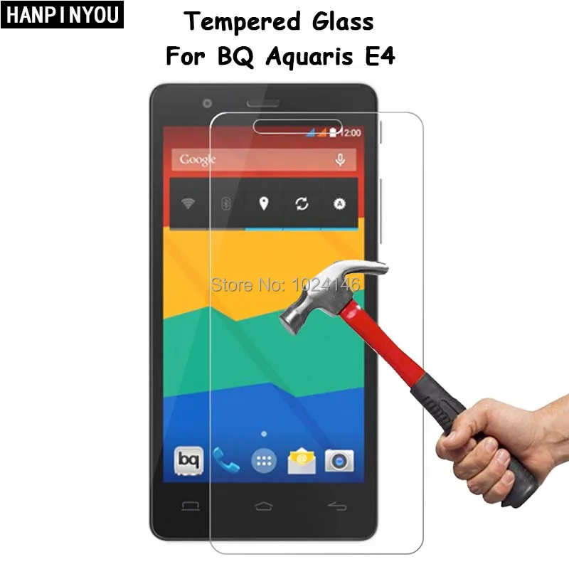For BQ Aquaris E4 4.0" Clear Tempered Glass Screen Protector Ultra Thin Explosion proof