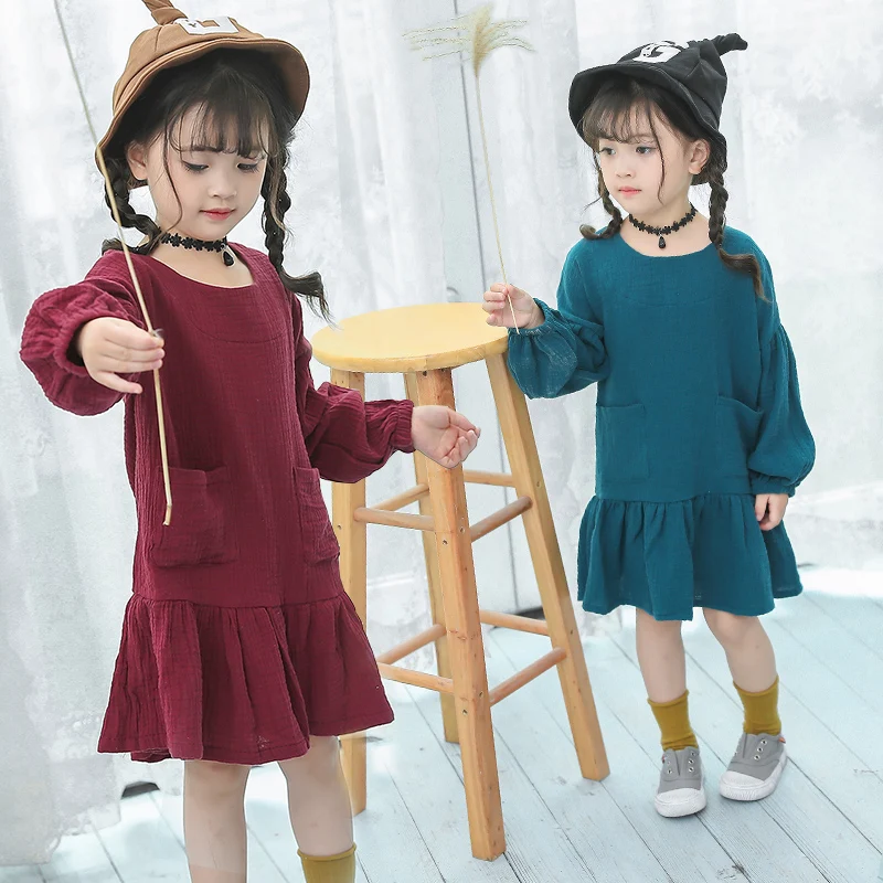 Buy new fashion spring autumn 2 8 years old child clothes girl cotton linen