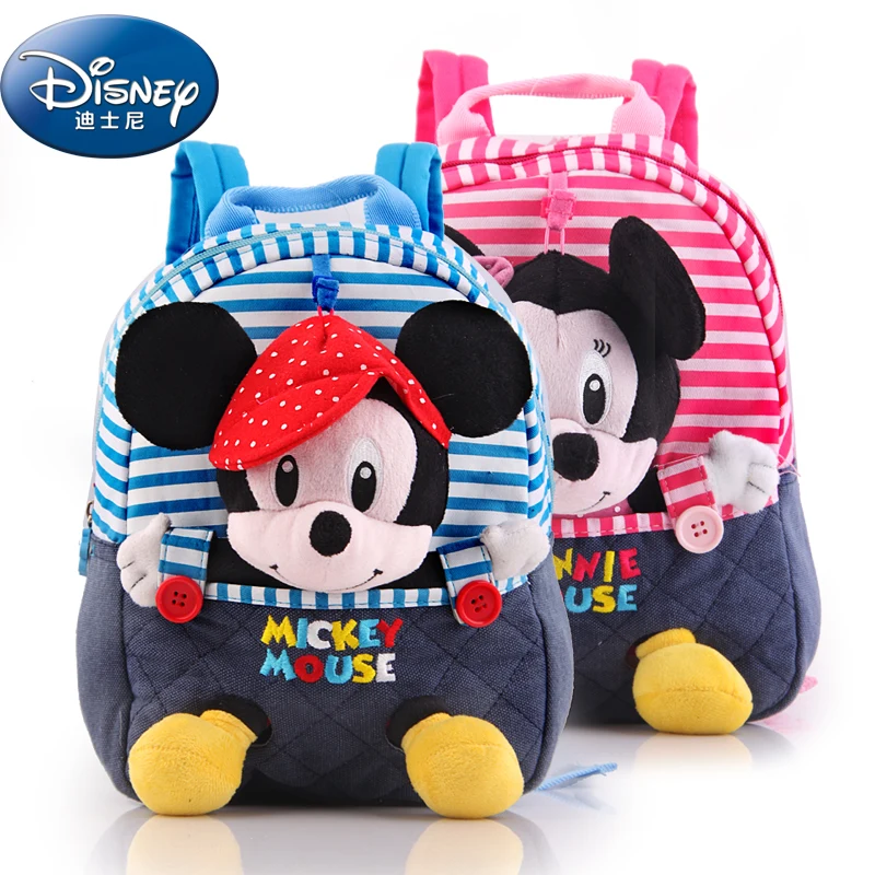 

Disney 2018 New Mickey Plush Backpacks 1-3 Years Cute Baby Child Plush Backpacks Small Bag Cartoon Schoolbag Children's Backpack