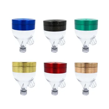 

NEW Flat stripe funnel Herb Tobacco Spice Weeds Grass Grinder Smoke Crusher Hand Crank Muller Mill Pollinator Smoking Accessorie