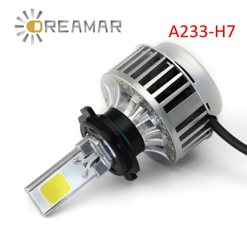 2015 car accessories A233 H7 single led lights 9 16v 3000lm led lights