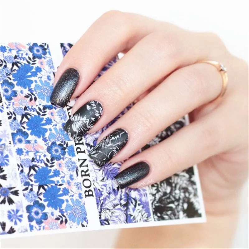 

BORN PRETTY Nail Art Water Decals 1 sheet Flower Pattern Design Manicure Water Transfer Sticker BPY36-40