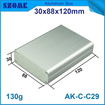 

1 piece pcb manufacture Extrusion power supply case aluminum material enclosure metal electronic diy 30(H)x80(W)x120(H)mm
