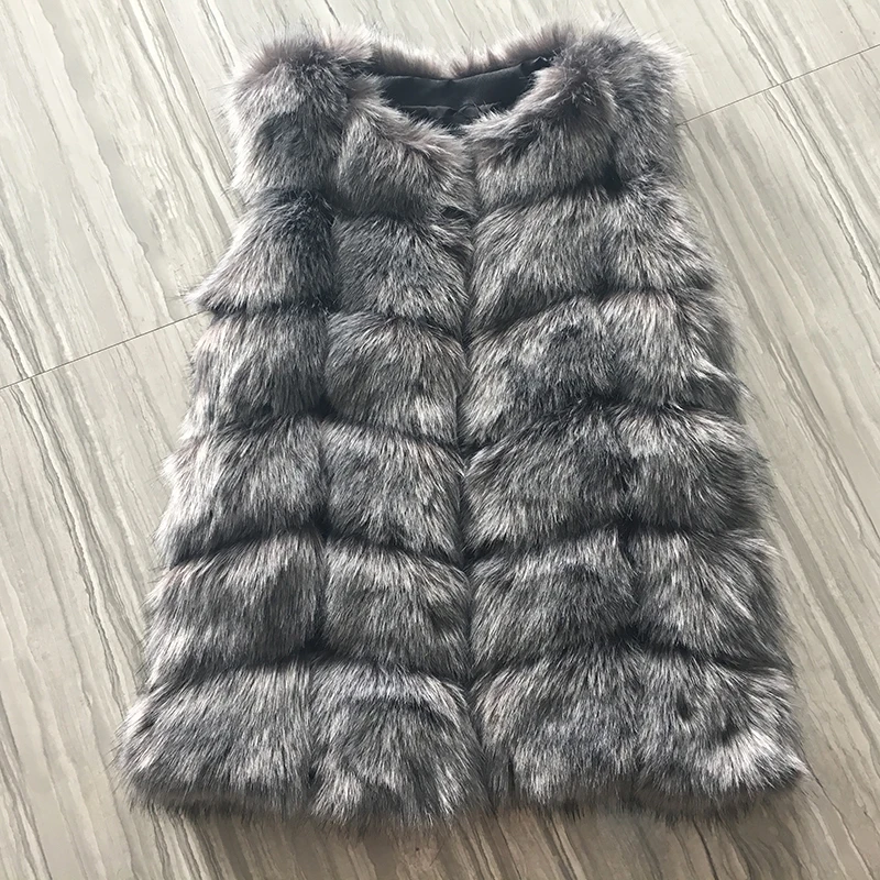UPPIN меховая жилетка XS 4XL Для женщин пальто с мехом новые зимние теплые из