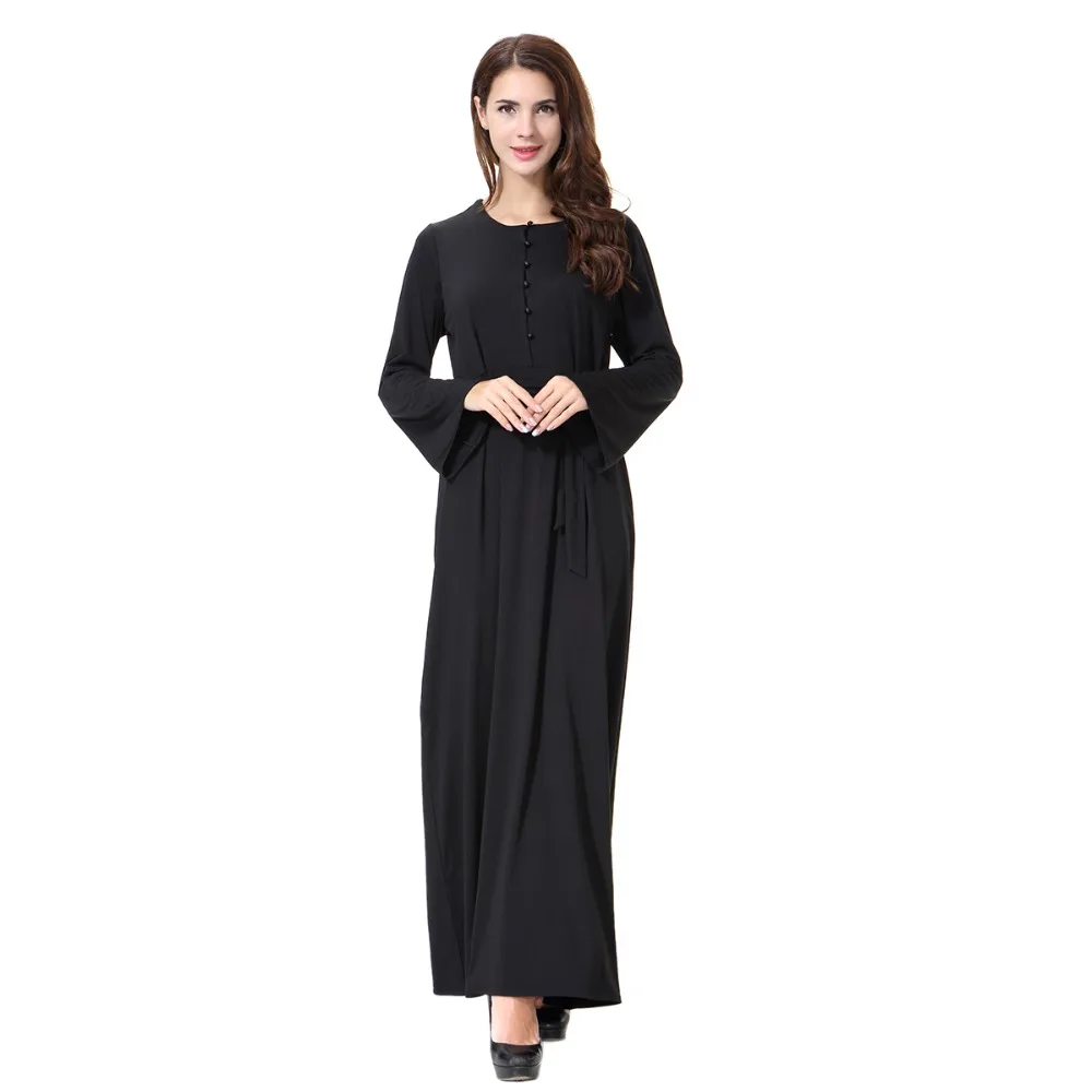Жемчужные пуговицы abaya Турецкая женская одежда мусульманское платье