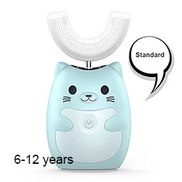 Новая детская автоматическая электрическая зубная щетка sonic 360 градусов, перезаряжаемая электрическая зубная щетка с милыми мультяшными животными для детей, ультра звуковая зубная щетка, электрическая - Цвет: B Standard 6-12