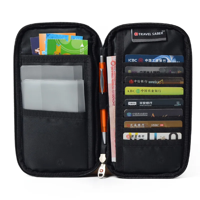 Travel Wallet Credit Card Package Men Passport Set Multipurpose Wallet Ticket Holder WISECOLin