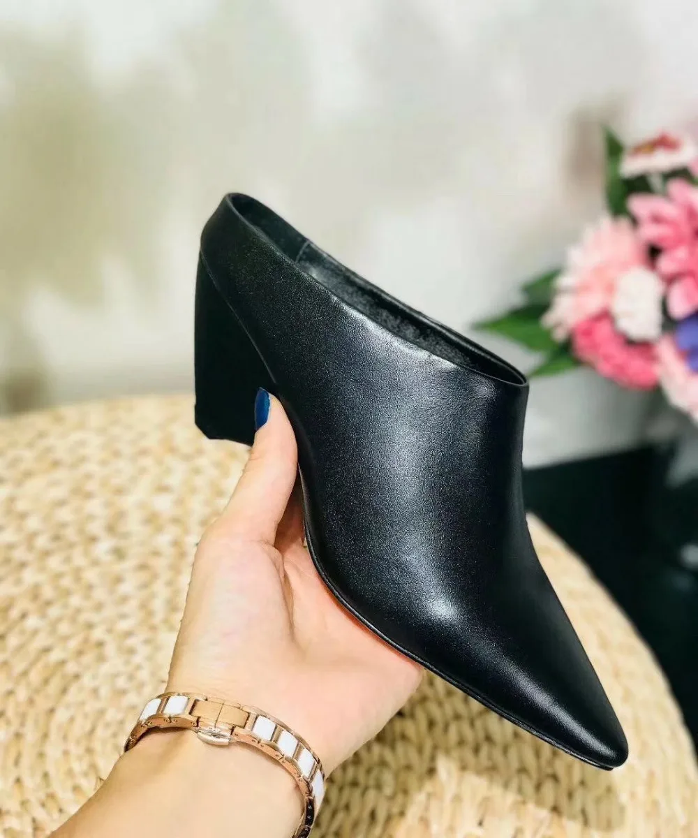 5 Nouvelles As De Cm Parti Pointu Haut Talons Pantoufles 5 Blanc Avec Et Cuir as Une Show Cool Chaussures Femmes En Orteils Show Hauteur Noir Étoiles rBxwqprHU