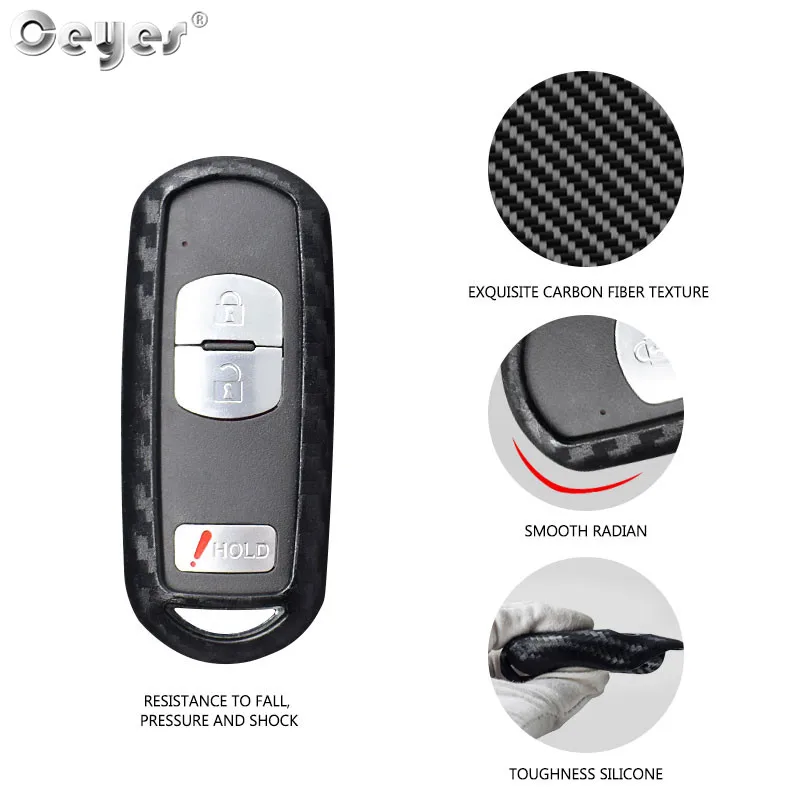 Carbon fiber key cover for MAZDA (2)