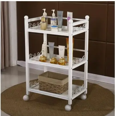 Three-tier trolley hairdressing tattoo cup rack beauty salon trolley nail tool car