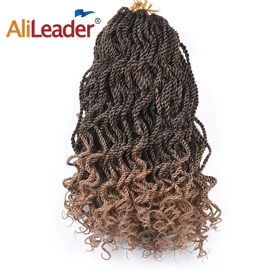 Alileader 75 г/шт. 30 прядвязаный крючком вьющиеся Сенегальские твист косы Омбре чистый