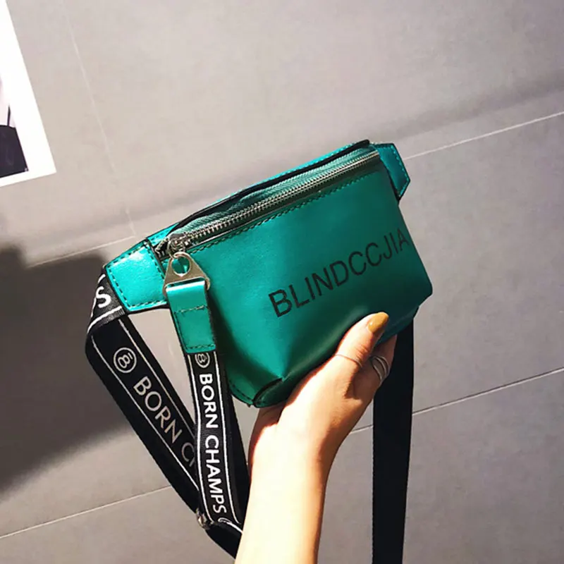 

Women Belt Bag 2019 New Leisure Women Girl Letter Printing Zipper Solid Color Messenger Bag Letter Strap Waist Bags for Ladies