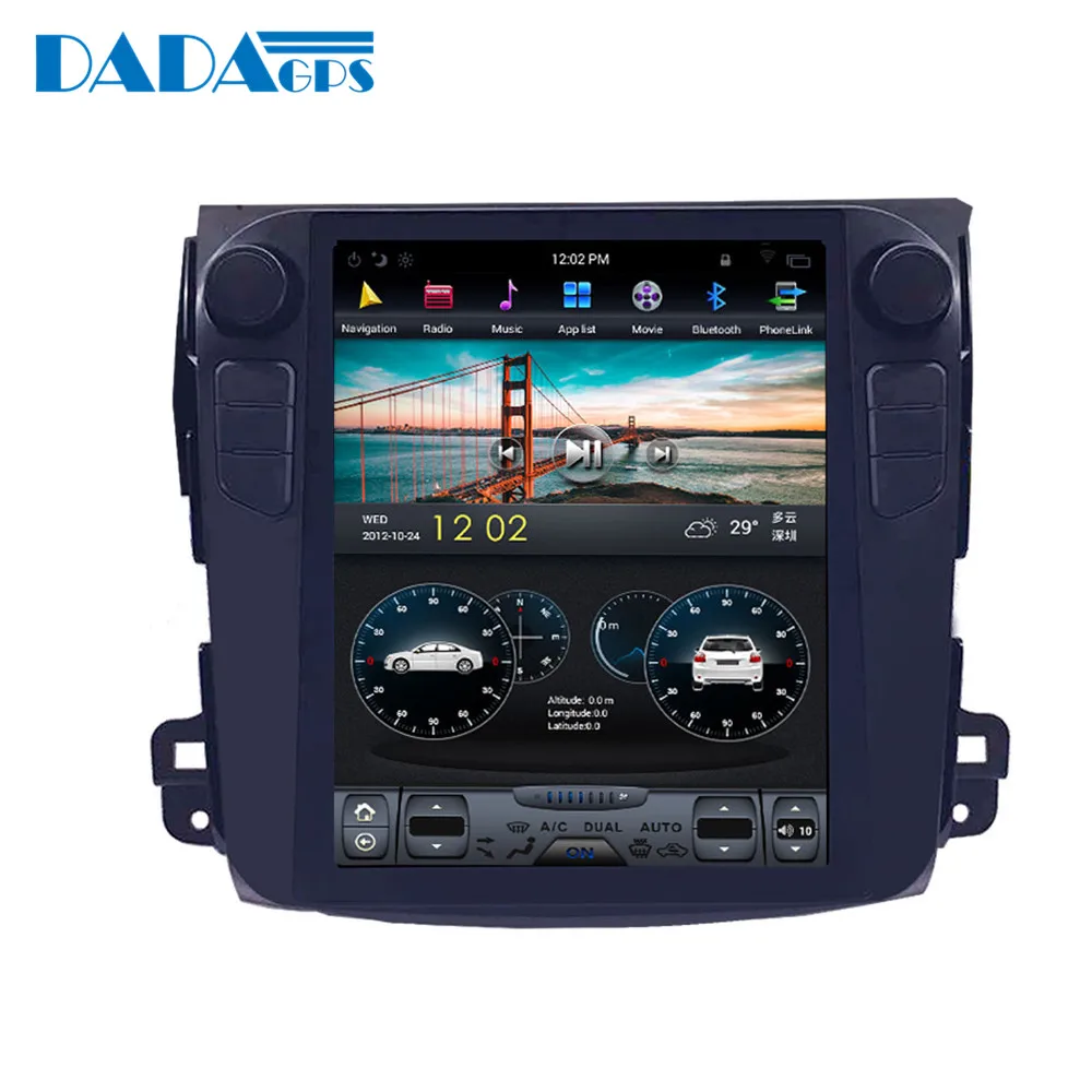 Discount Tesla style Android Car Radio Player For Mitsubishi Outlander 2006~2012For Citroen C-Crosser for Peugeot 4007 GPS Map Navigation 2