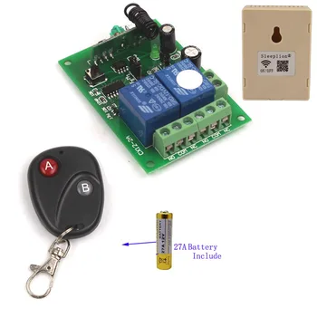 

Sleeplion 12V 2CH RF Wireless Remote Control Relay On Off 12V 10A 2CH Transceiver+Receiver 315MHz/433MHz Learn Code ON OFF