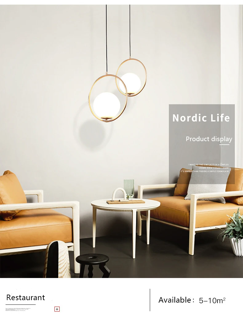 Modern Nordic Minimalist Bedroom Pendant lights lamp 5