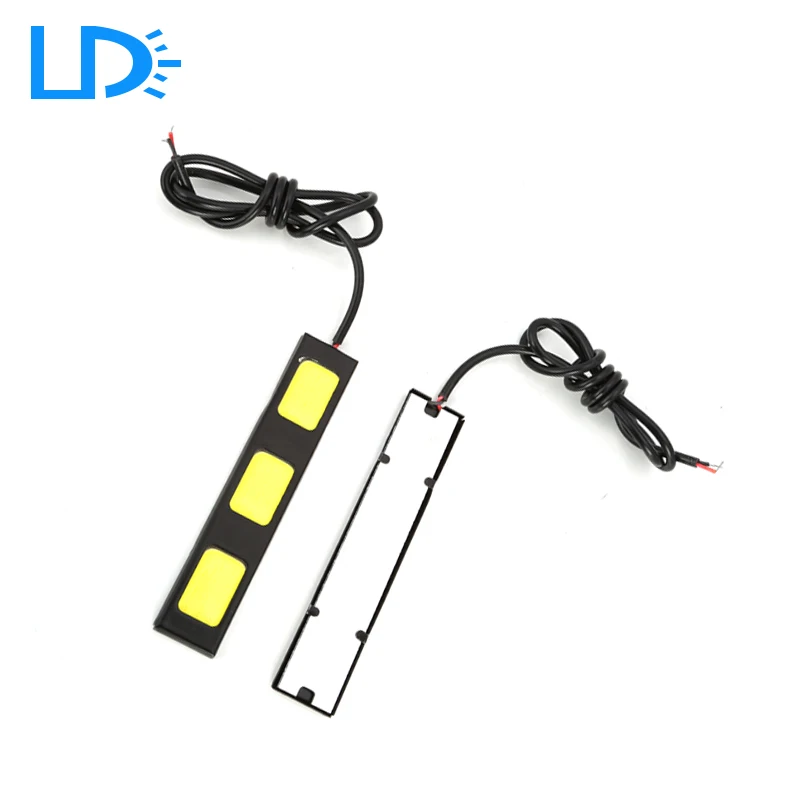 

High brightness Waterproof Car 12V LED COB DRL Daytime Running Lights Auto Fog Lamp COB Light White Car styling