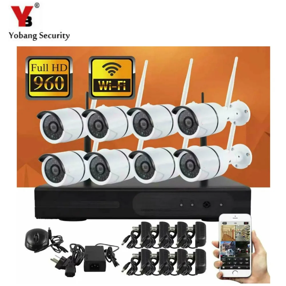 

Yobang Security 8CH Wireless CCTV 960P WIFI IP Camera System NVR Kit 8PCS Outdoor Waterproof Video Surveillance Camera System