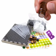 144 X 5/8 dram 2ml Small Amber Glass Essential Oil Bottles Sample vials Jars Container with orifice reducer black cap lid labels