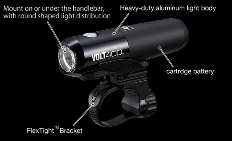 CATEYE Профессиональный велосипедный светильник водонепроницаемый передний руль велосипеда светильник USB Перезаряжаемый супер яркий светильник Volt400 Volt800