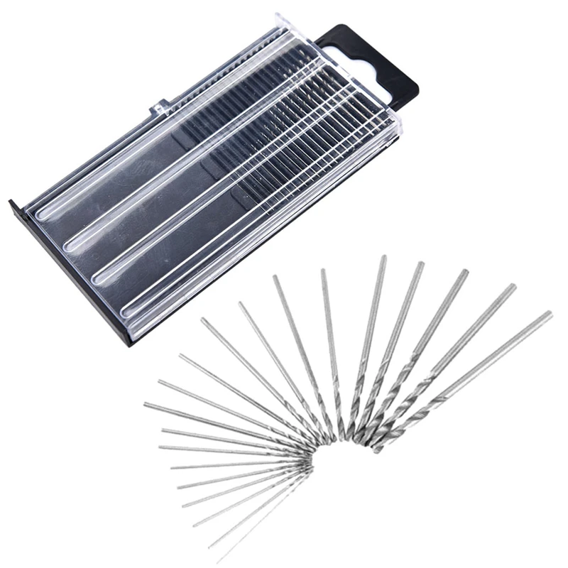 20Pcs 0.3mm-1.6mm Mini High Speed Steel Hss Micro Twist Drill Bit Set Tools