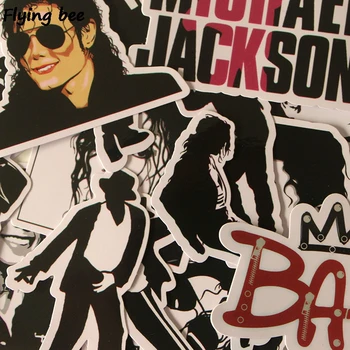 

100sets/lot Flyingbee 16Pcs/set Famous musician Punky Stickers waterproof skateboard suitcase sticker Decals X0279