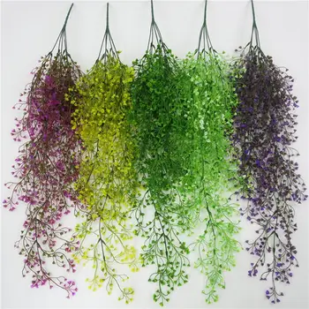 

HOT SALE! Artificial Osier Rattans Plastic Bracketplant Plant Fake Greenery Wall Decor Artificial Plants