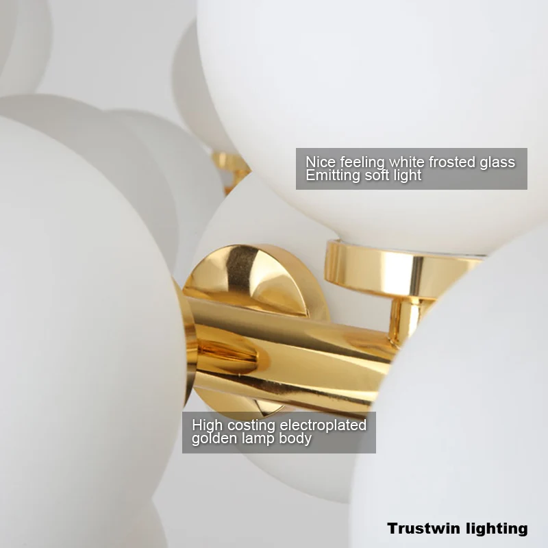 Европейский кольцевой гостиной современный черный Золотой светодиодный подвесной светильник для гостиной фойе круглый стеклянный шар кольцо подвесной светильник