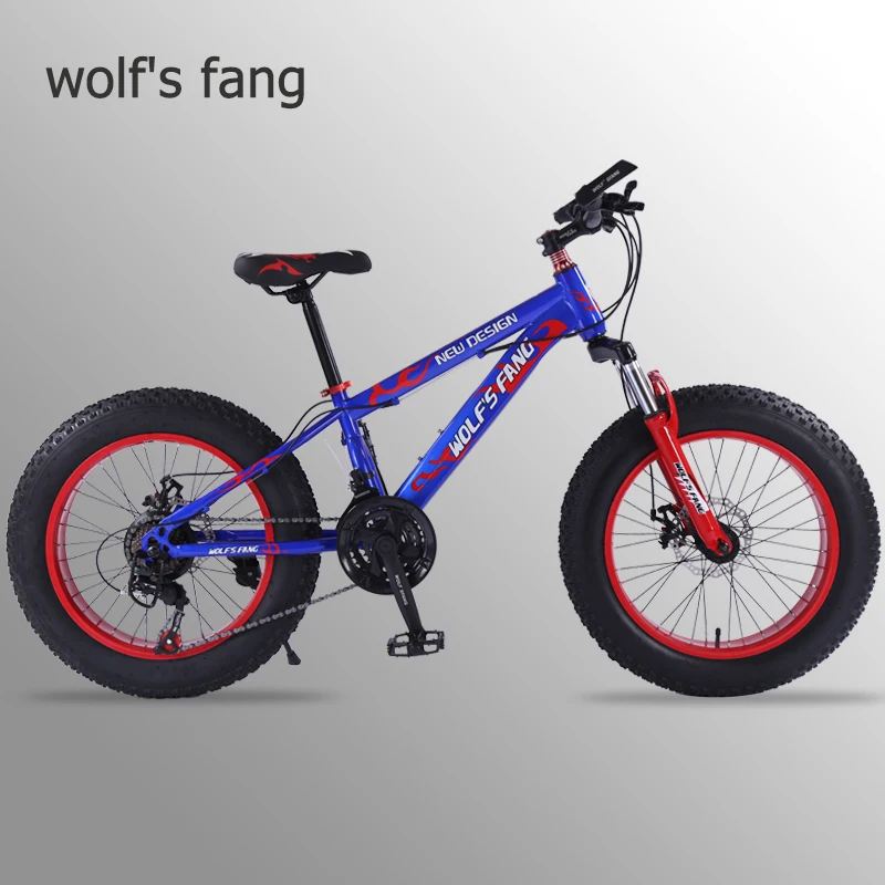 Online Bicicleta de Montaña fang de lobo 21 velocidades 2,0 pulgadas bicicleta de carretera bicicleta de grasa freno de disco mecánico mujeres y niños bicicletas