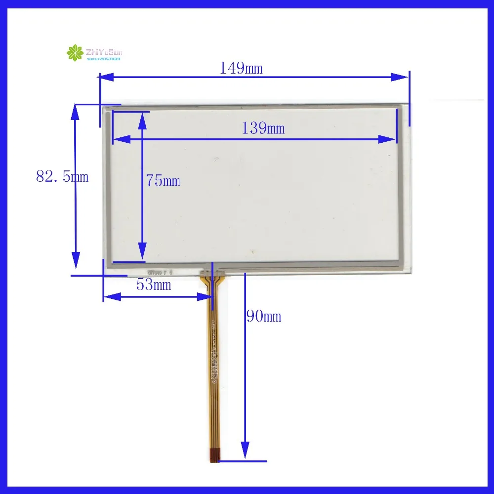 

ZhiYuSun KDT-5610 149mm*83mm this is compatible NEW 6inch 4 line For CASKA K133G CarDVD touch screen panel for A061VW01 display