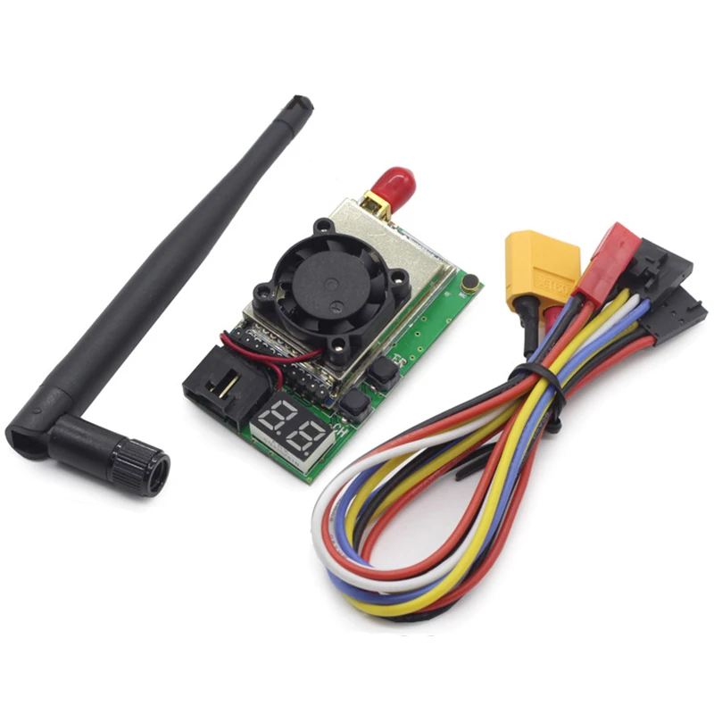 

3S-6S Wide Range 5.8G FPV 32CH VTX 1500mW 1.5W video Transmitter with Cooling fan antenna/LED Display Support AAT Tracking