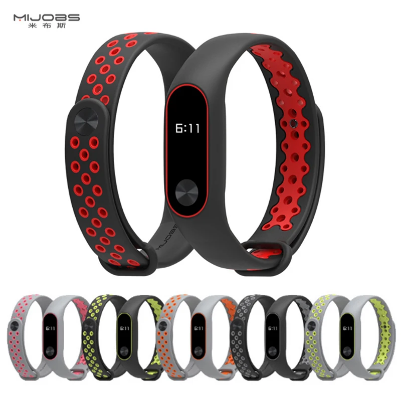 Ремешок для Miband 2 спортивный выпуск дышащий двухцветный сменный ремешок на
