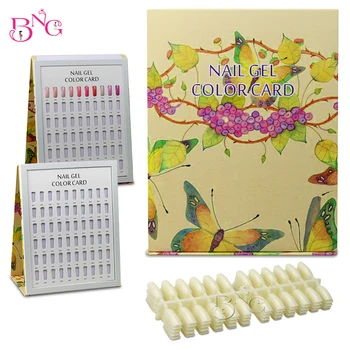 

120 Professional Model Nail Gel Polish Color Display Box Book Dedicated Color Card Chart Painting Manicure Nail Art Tools