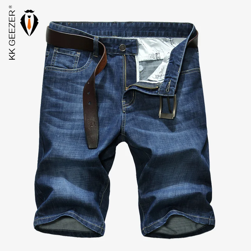 

2018 Summer Fashion New Men's Casual Short Jeans High Quality Casual Men Dark Blue Jeans Denim Shorts Pants Plus Size 38 40 42